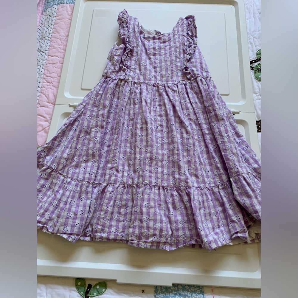 Gymboree Girls Gingham Flutter Dress 5T